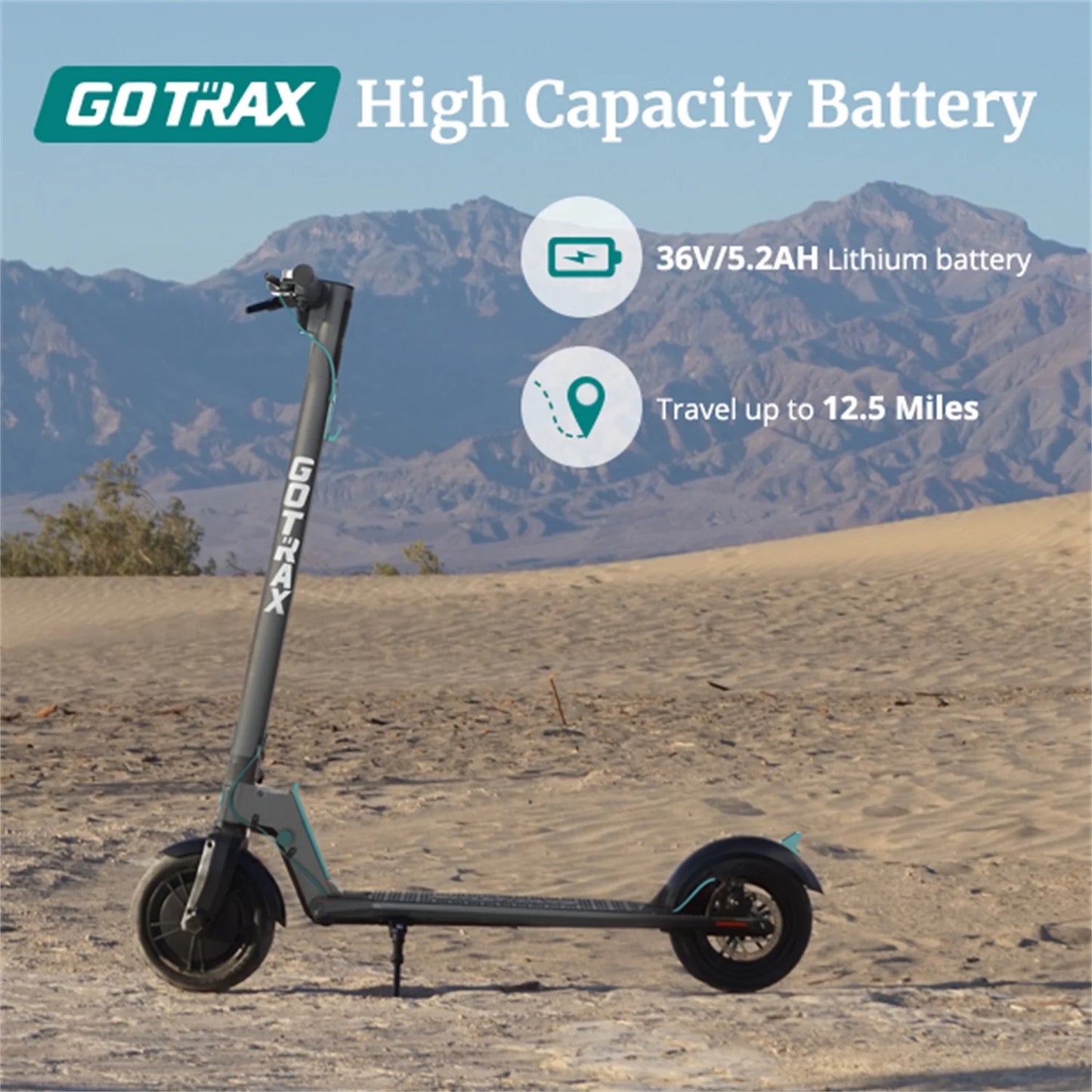 GOTRAX Rival Adult Commuting Electric Scooters, Max Load 220Lbs Foldable Electric Scooter