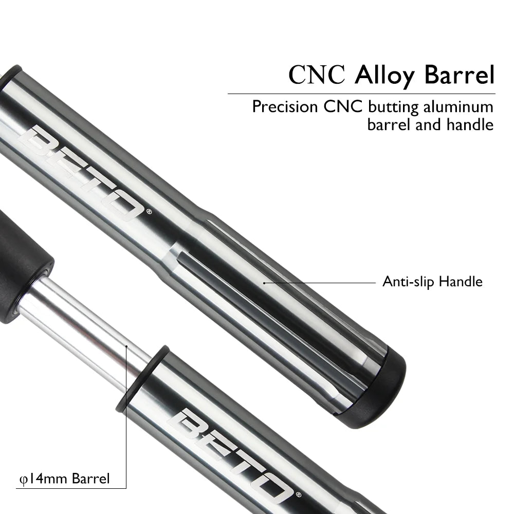 Bike Tire/Shock Pump MTB, 300Psi High Pressure for Rear Shock & Suspension Fork, Schrader & Presta Valve Adapter